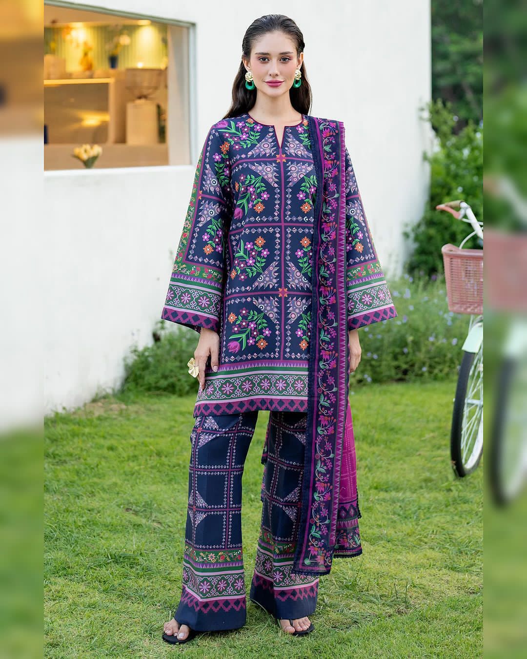 WINTER SILK DIGITAL PRINTED 3-PIECE - SD#39